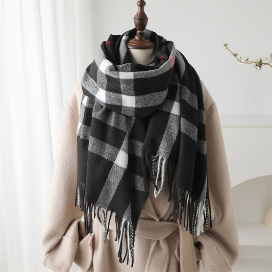 Cashmere Plaid Shawl Unisex Scarf