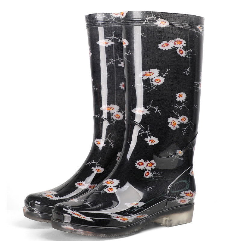 Print High Non-slip Wear-resistant Sole Rubber Boots
