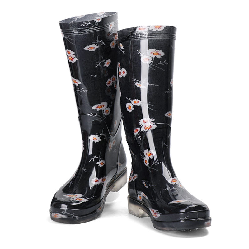 Print High Non-slip Wear-resistant Sole Rubber Boots