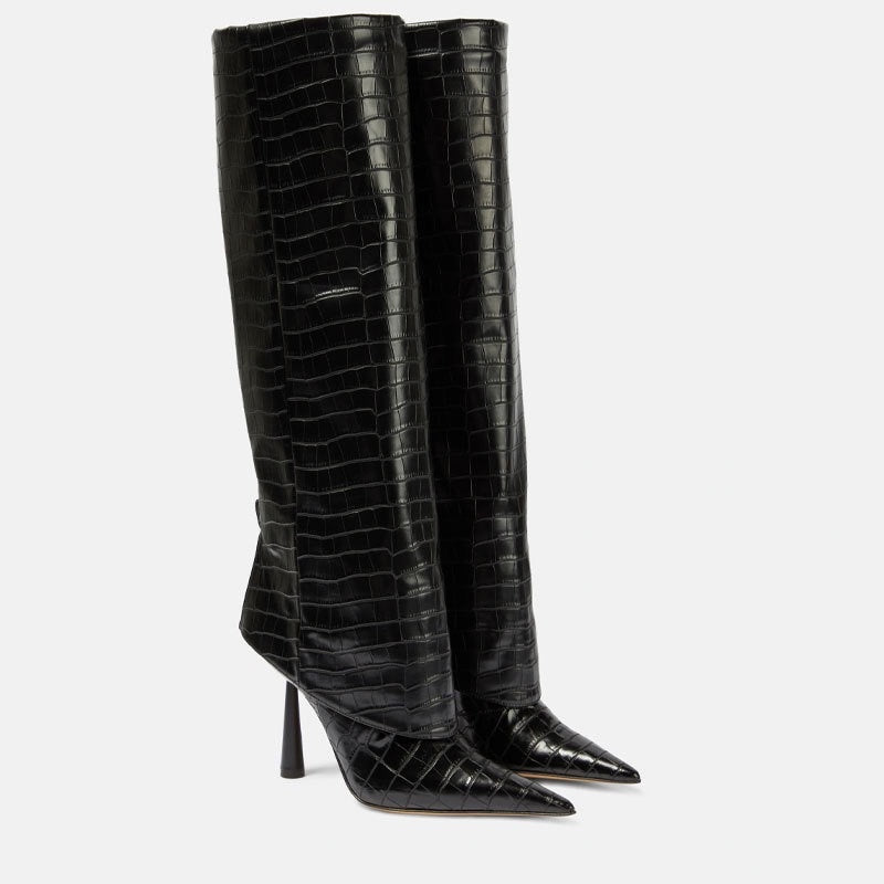 Pointed Toe Stiletto Heel Boots