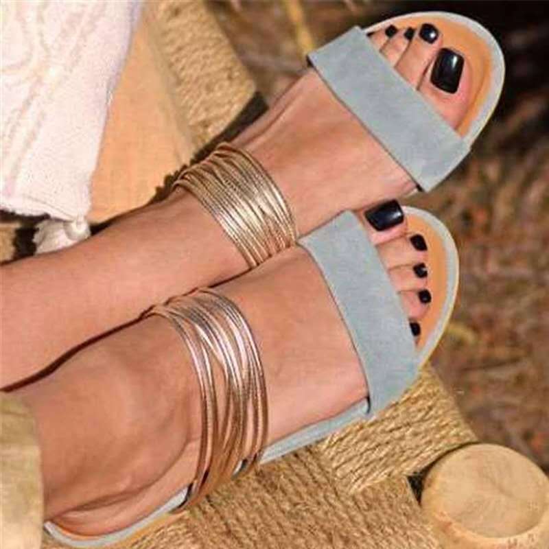 Wide Strap Slippers