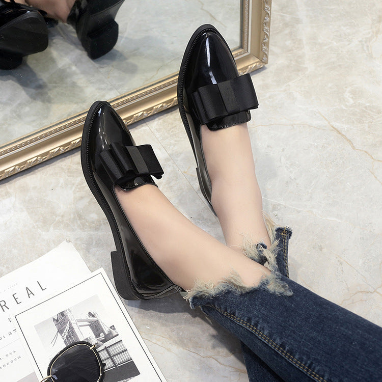 Bowtie Loafers Ballet Pointed Toe Flats