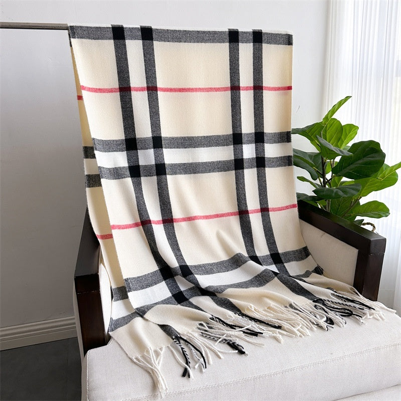 Cashmere Plaid Shawl Unisex Scarf