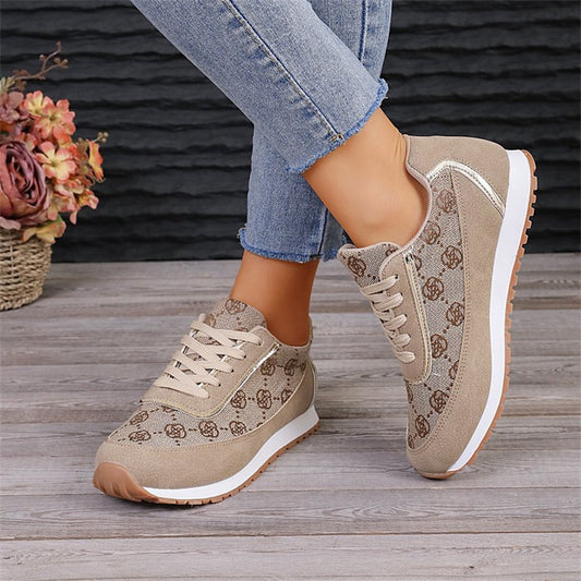 Print Lace-up Sneakers