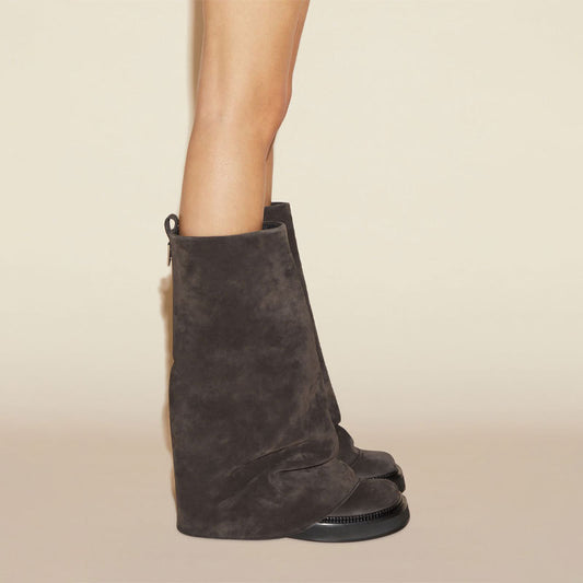 Over The Shoe Round Long Tube Boots