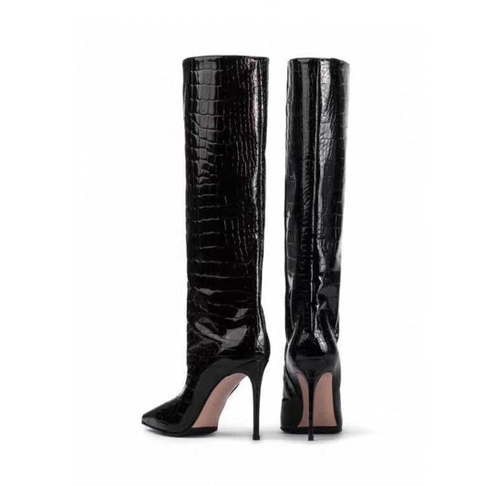 Pattern Tube Circumference High Leg Boots