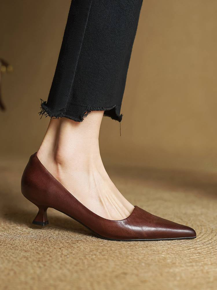 Pointed Toe Shallow Mouth Heels