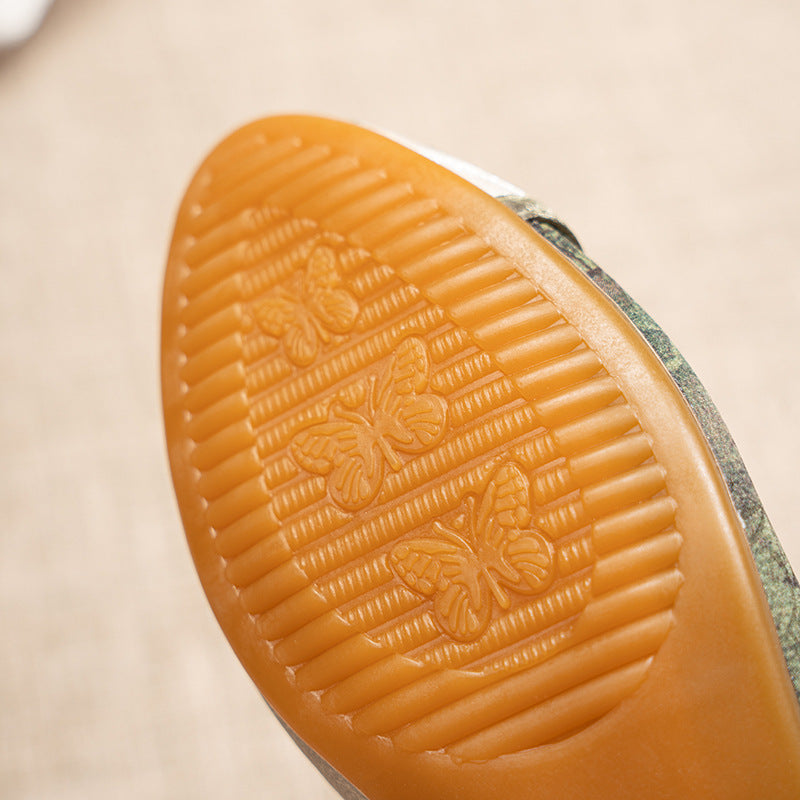 Embroidered Ethnic Style Flats