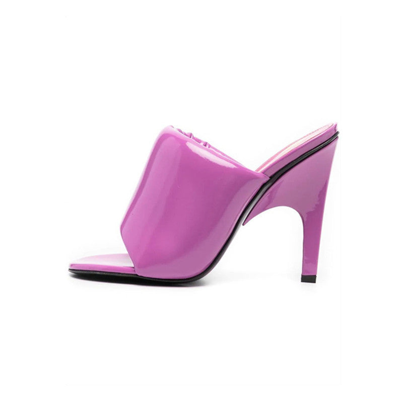 Open Toe Half Slippers Stiletto Sandals