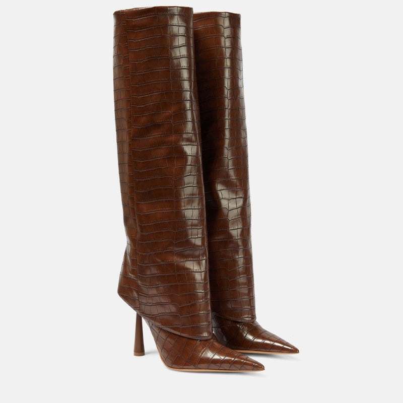 Pointed Toe Stiletto Heel Boots