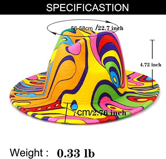 Printed Jazz Fedora Hat
