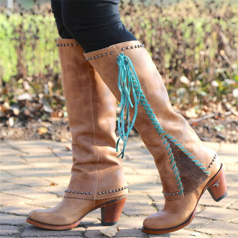 Leather Stitch Boots