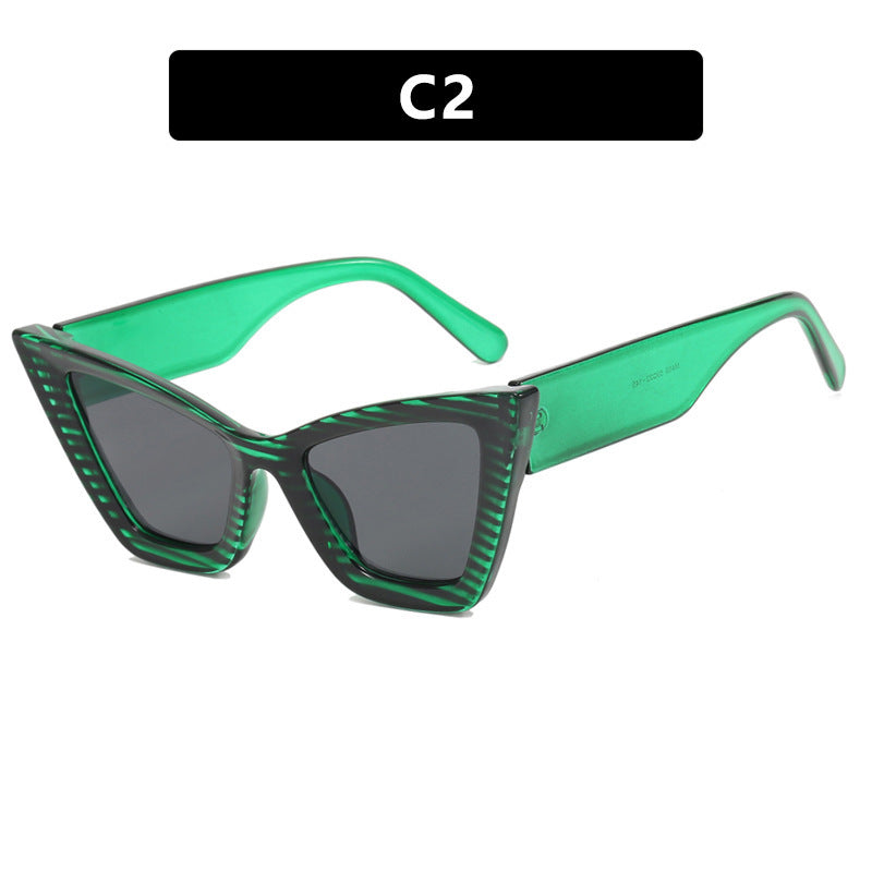 Large Cat Eye Simple Frame Sunglasses