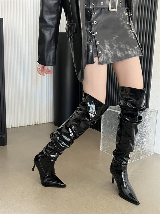 Autumn Stiletto Pile Style High Heel Over The Knee Boots