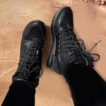 Lace-up Contrast Boots