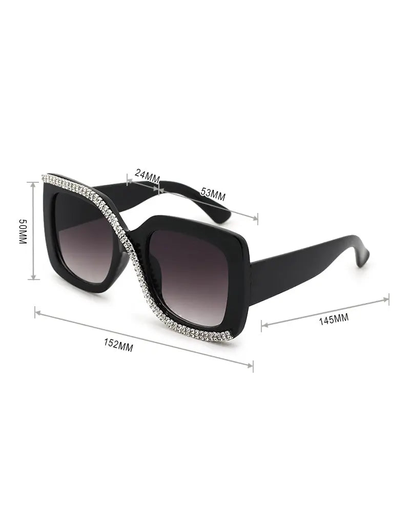 Diamond Oversized Square Sunglasses