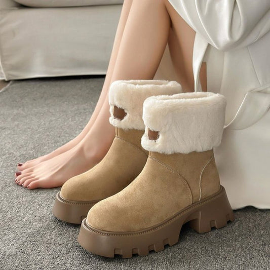 Fleece-lined Thickening Thermal Cotton Boots