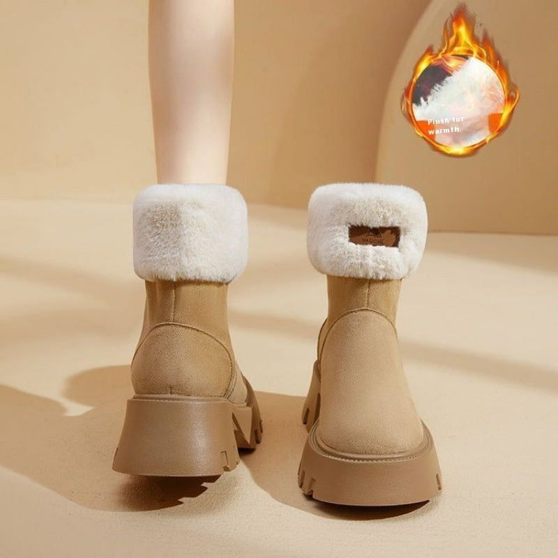 Fleece-lined Thickening Thermal Cotton Boots