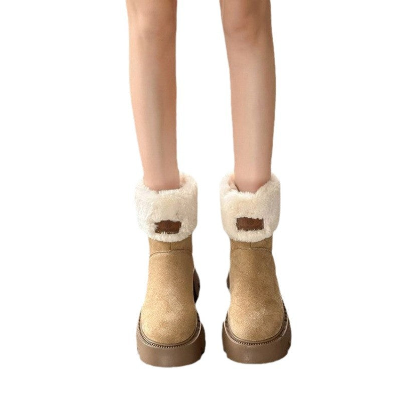 Fleece-lined Thickening Thermal Cotton Boots