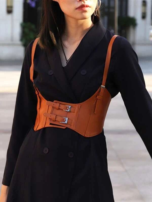 Metal Buckle Suspenders Belts