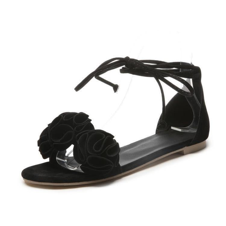 Flower Strappy Soft Bottom Sandals