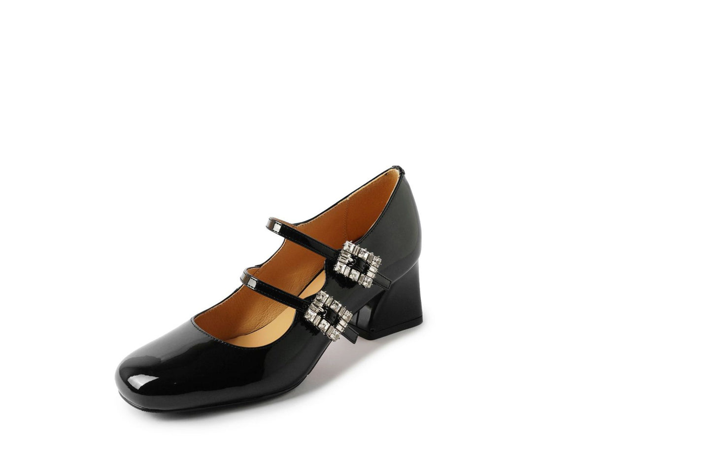 Round Head Chunky Low-cut Heel Pumps
