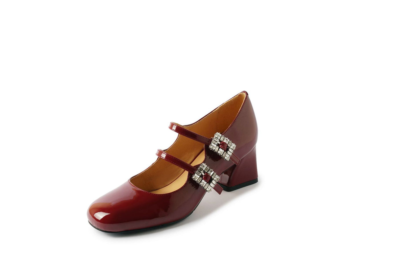Round Head Chunky Low-cut Heel Pumps