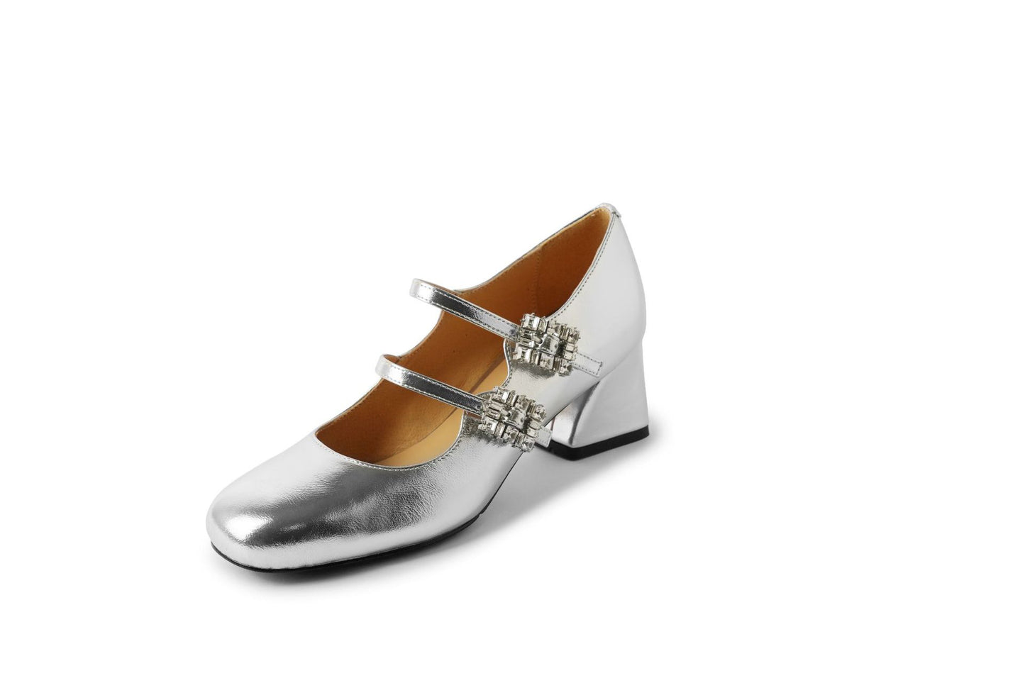 Round Head Chunky Low-cut Heel Pumps