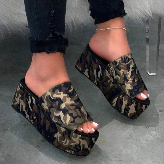Peep Toe Platform Sandals