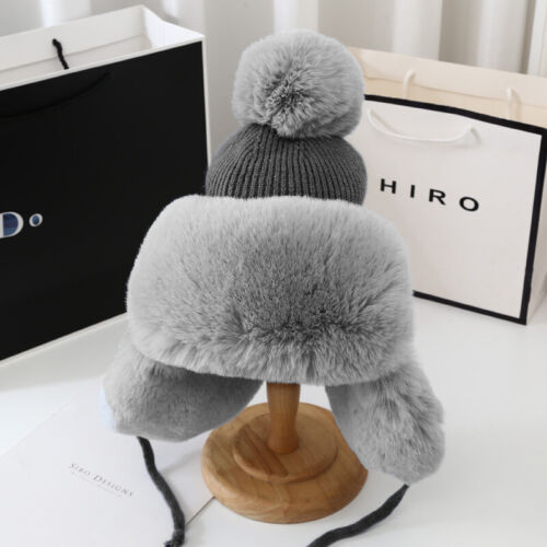 Pom Ball Knitted Earmuff Ski Hat