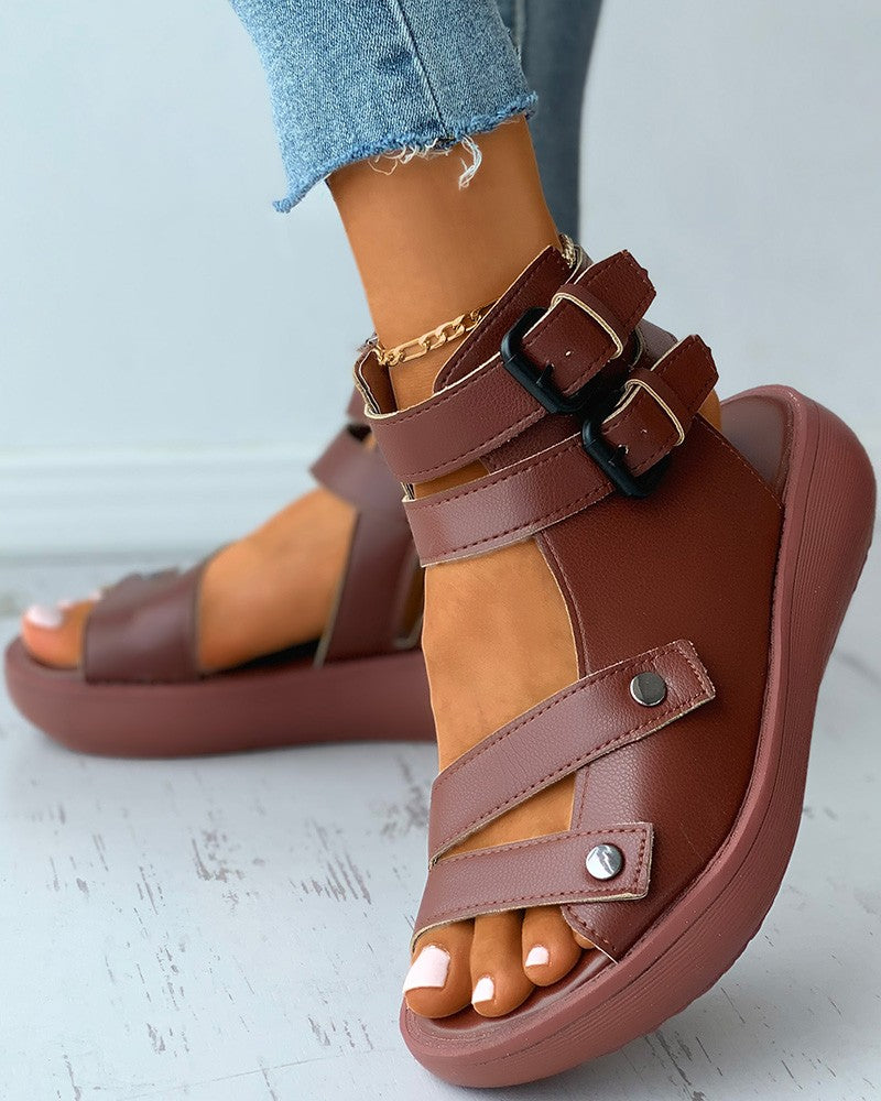 Velcro Platform Beach Sandals