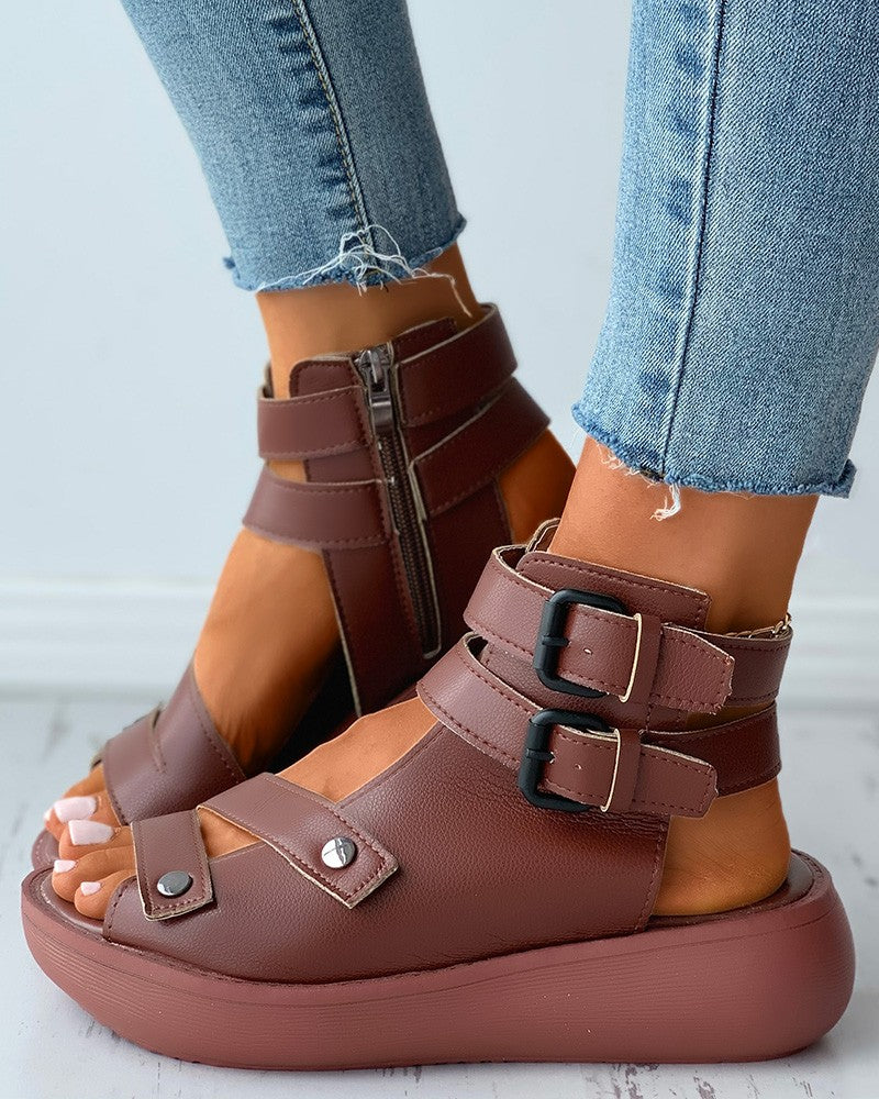 Velcro Platform Beach Sandals