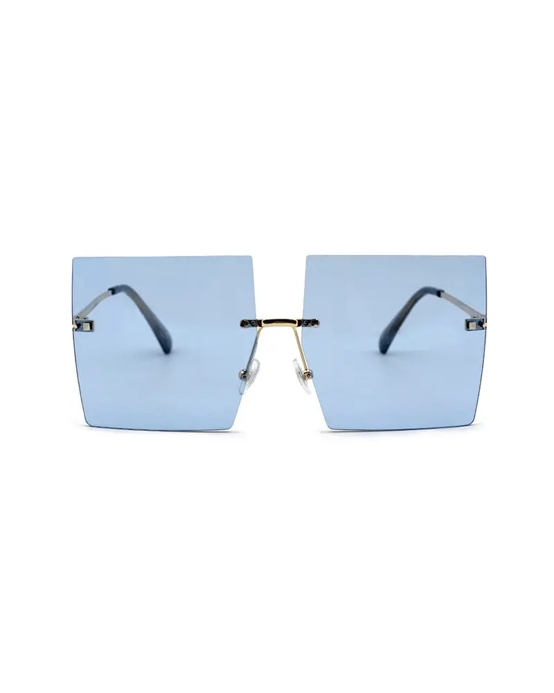 Vintage Square Rimless Sunglasses