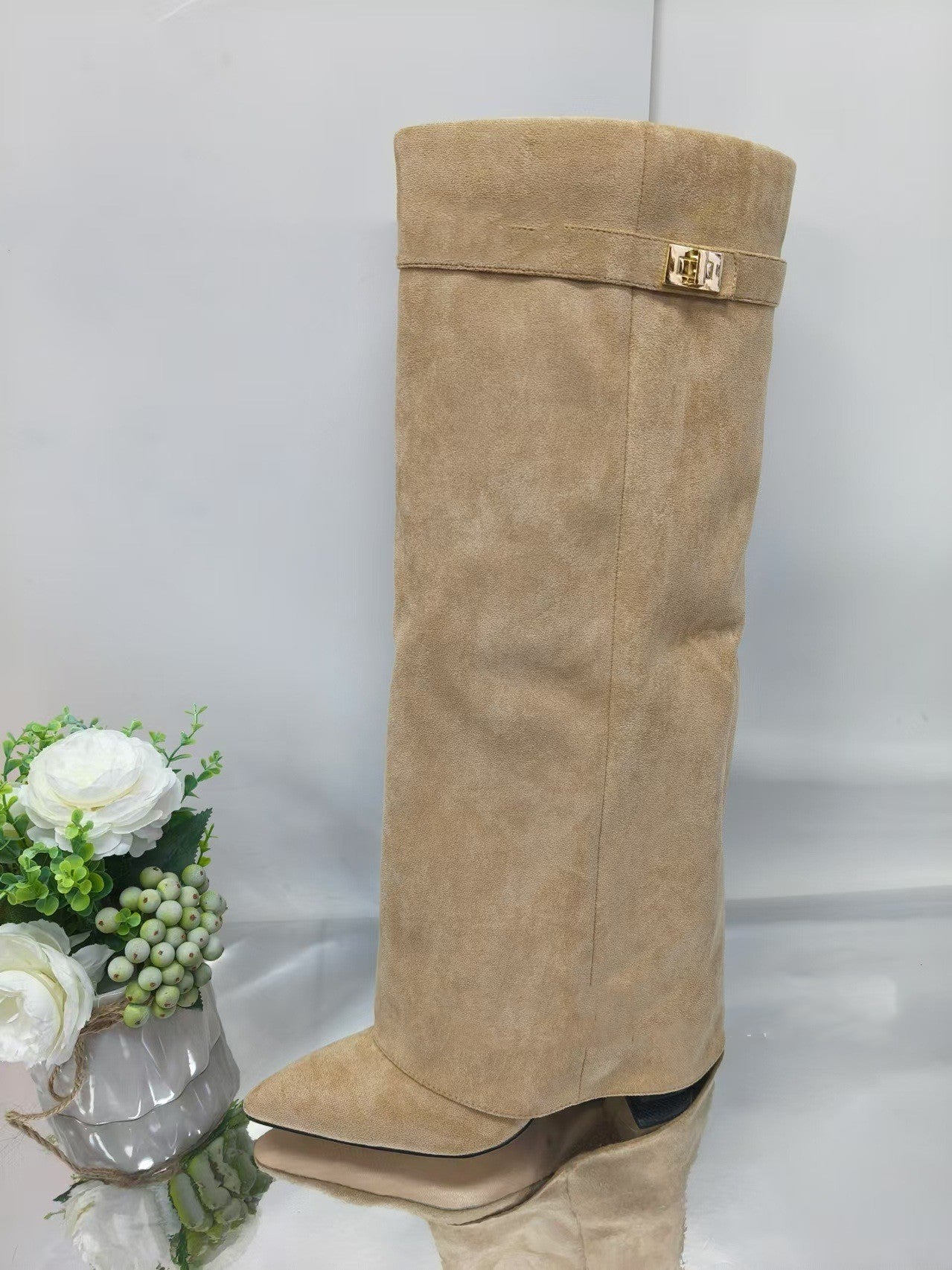 Lock Pants Knight Mid-calf Boots