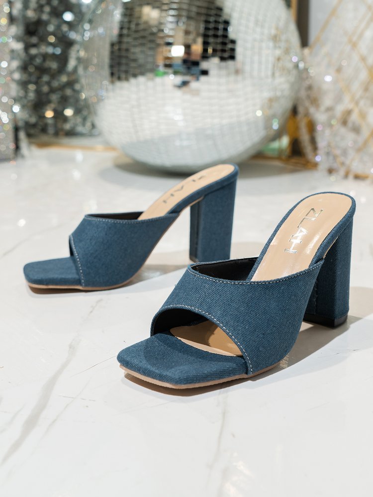 Square Toe High Heel Sandals