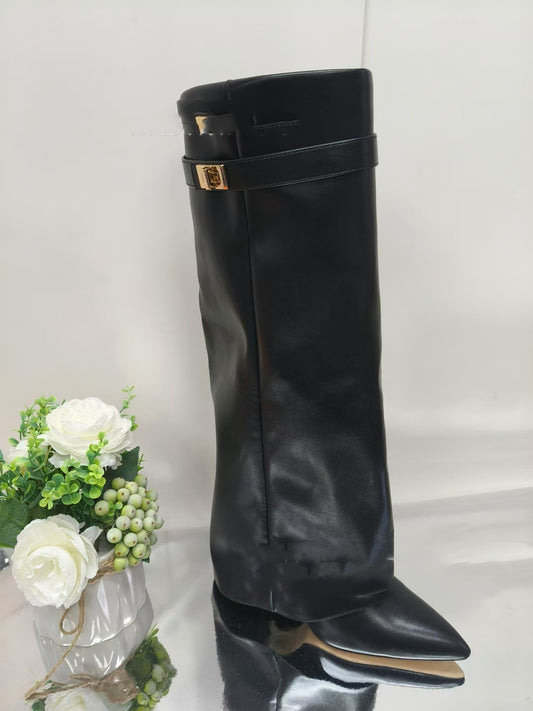 Lock Pants Knight Mid-calf Boots