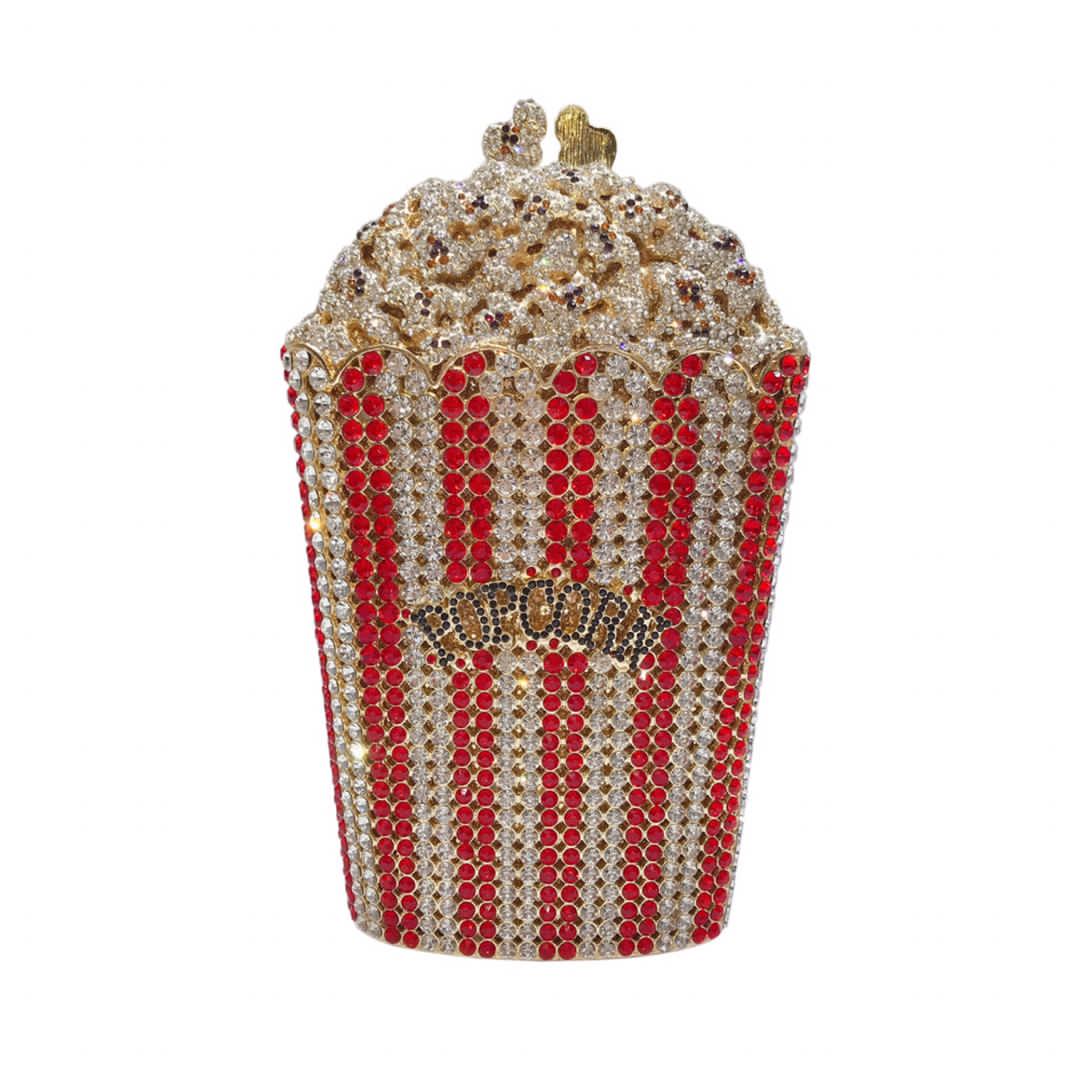Popcorn Crystal Clutch Purses