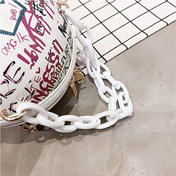Graffiti Letter Basketball Shaped Purse