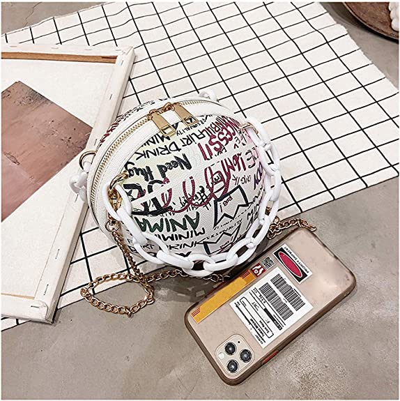 Graffiti Letter Basketball Shaped Purse