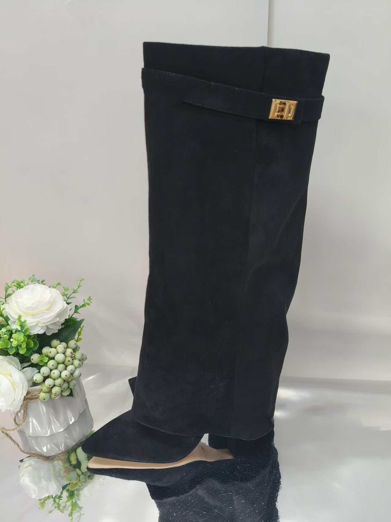 Lock Pants Knight Mid-calf Boots