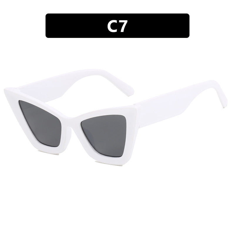 Large Cat Eye Simple Frame Sunglasses
