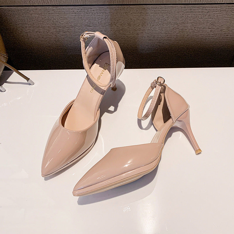 High-heeled Buckle Strap Heels