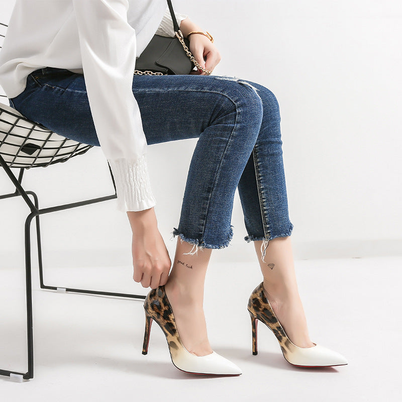 Leopard Pointed High Heels