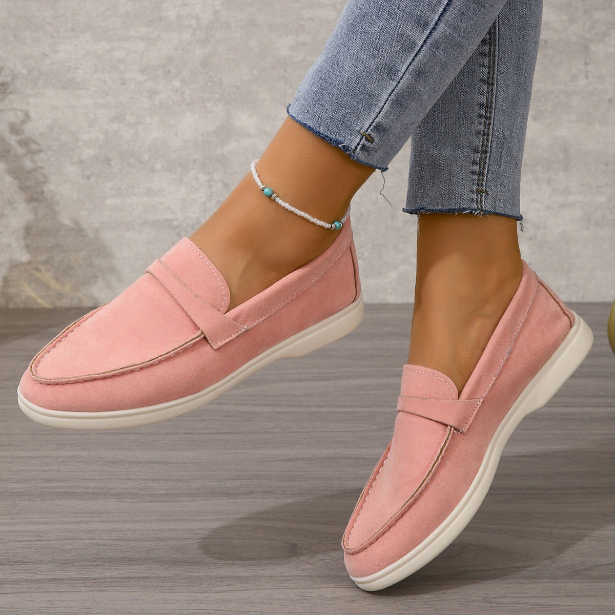 Frosted Lazy Retro Flat Shoes