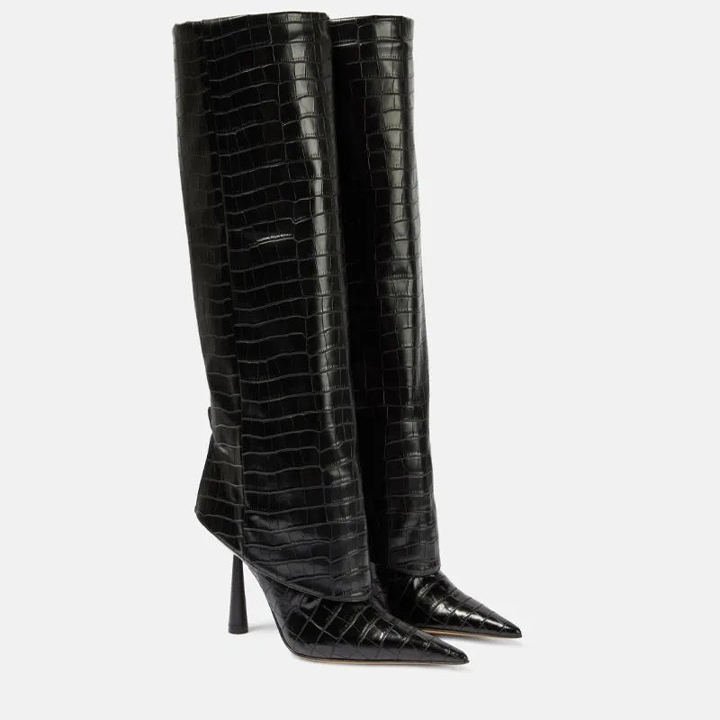 Pointed Toe Stiletto Heel Boots