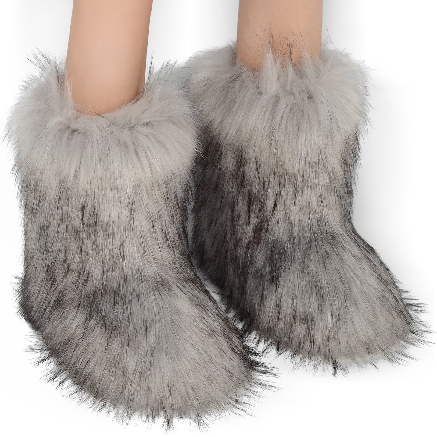 Wild Warm Mid-Calf Fur Boots