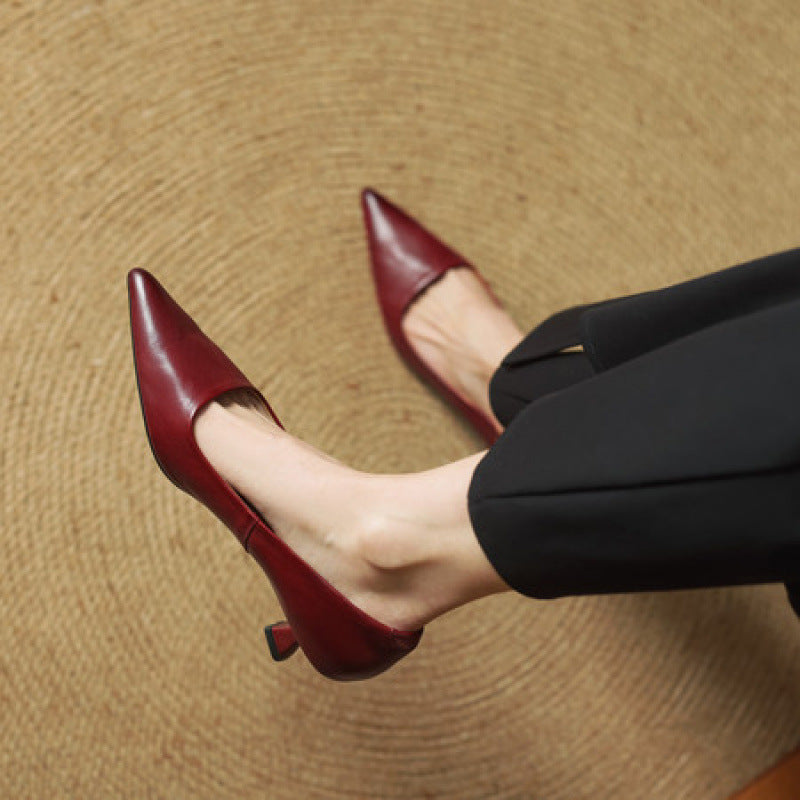 Pointed Toe Shallow Mouth Heels