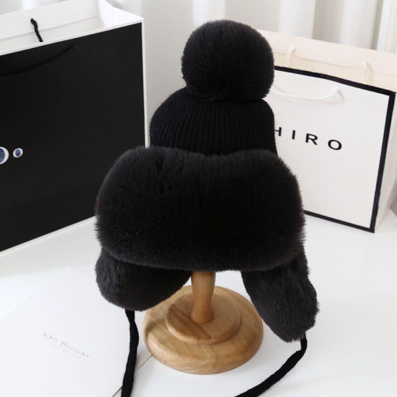 Pom Ball Knitted Earmuff Ski Hat