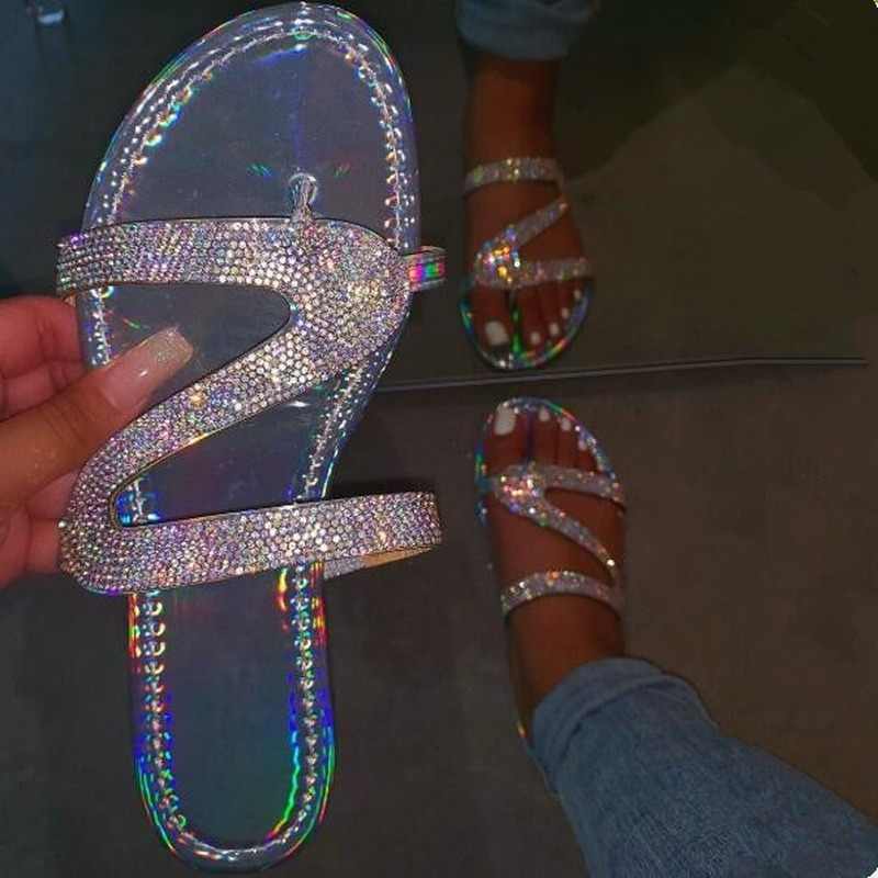 Rhinestone Strap Embellished Sandals