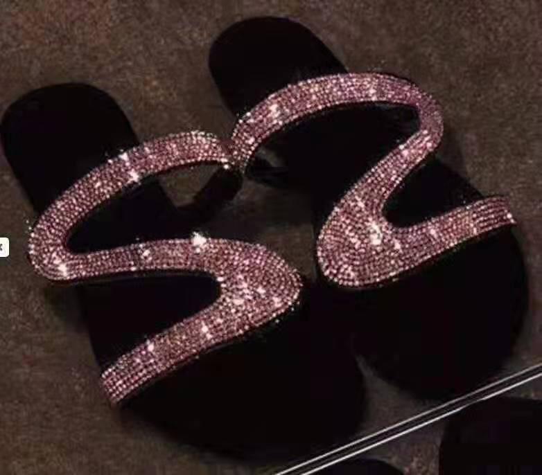 Rhinestone Strap Embellished Sandals